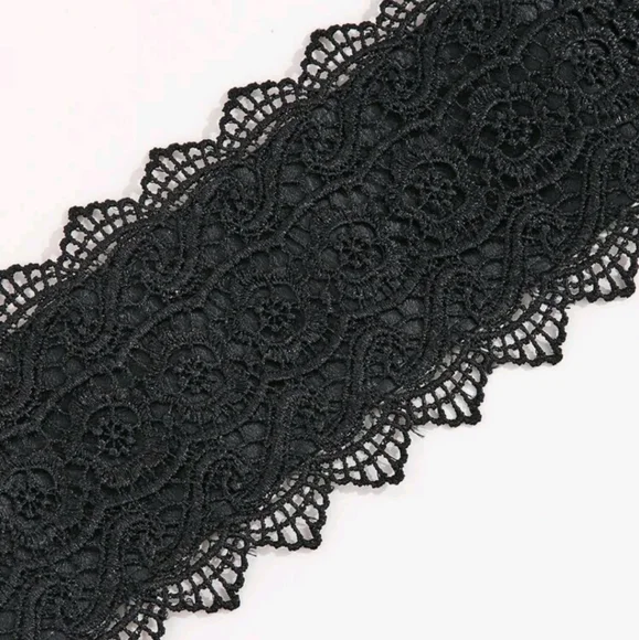 Corset Black Lace faux leather Obi Wide Waist Wrap belt - Picture 5 of 12